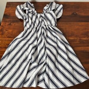 Habitual Girl's Size 12 Ruffle Striped A-Line Dress Multicolor Casual‎